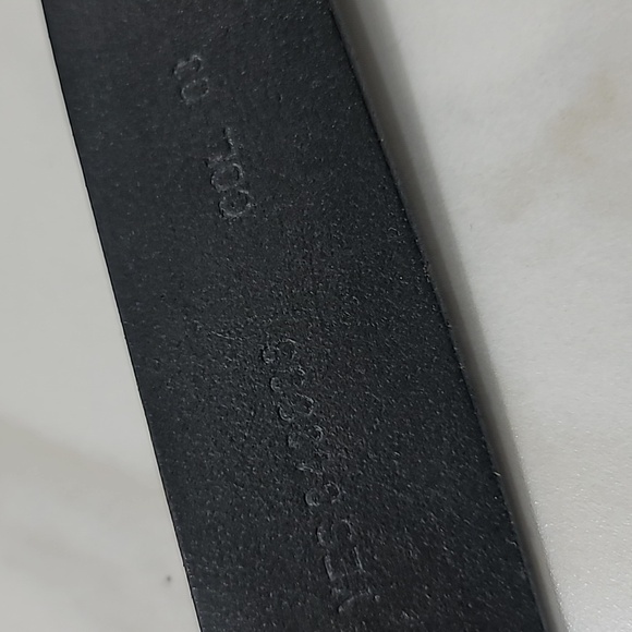 DIESEL 34 Vintage Y2K Black Leather Unisex Edgy Rocker Goth Silver Belt Buckle - Picture 10 of 16